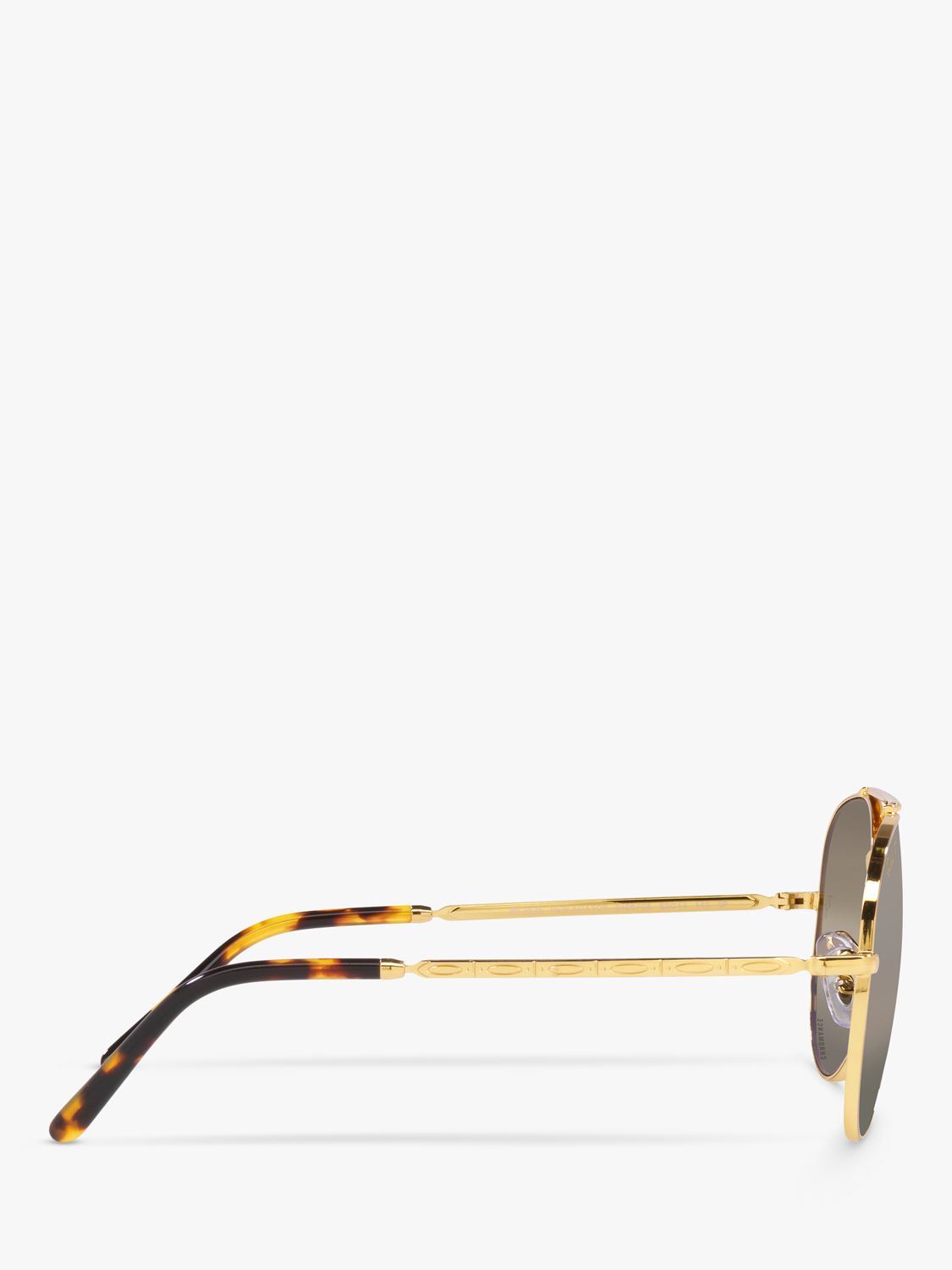 Ray-Ban RB3625 Unisex Polarised Aviator Sunglasses, Legend Gold/Brown