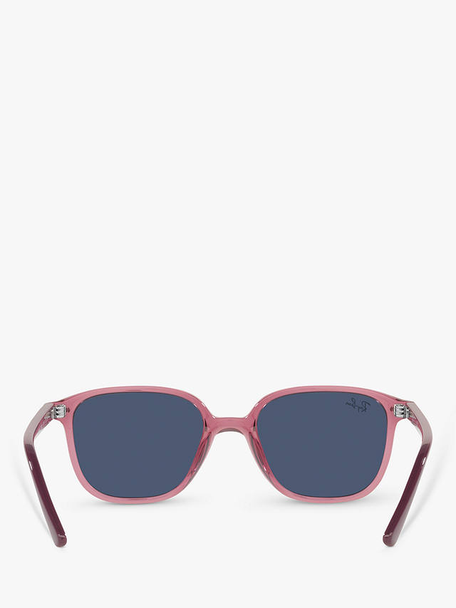 Ray-Ban Junior RJ9093S Unisex Square Sunglasses, Transparent Pink/Blue