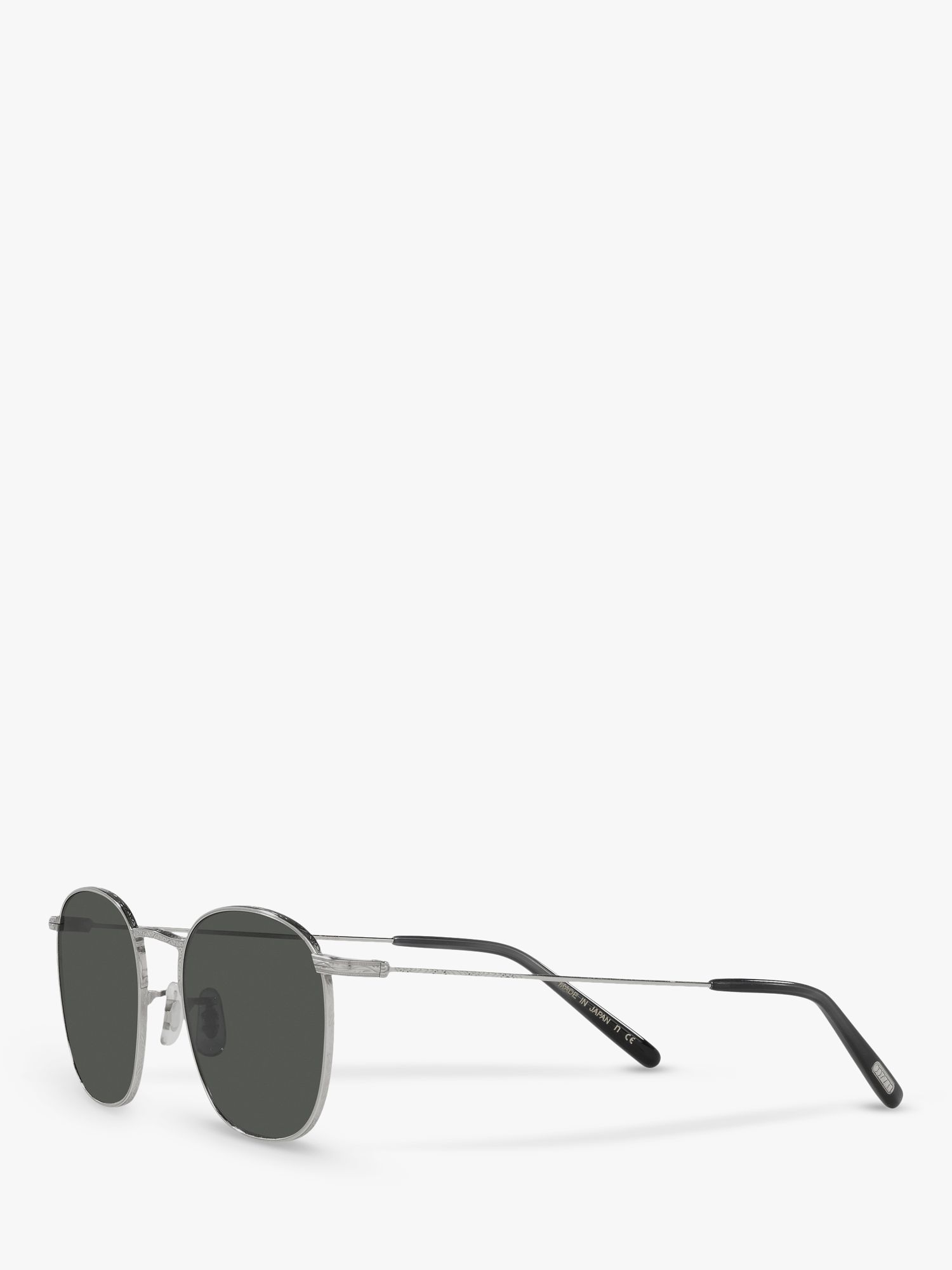 Oliver Peoples OV1285ST Men's Goldsen Sun Polarised Sunglasses, Silver/Grey  at John Lewis & Partners