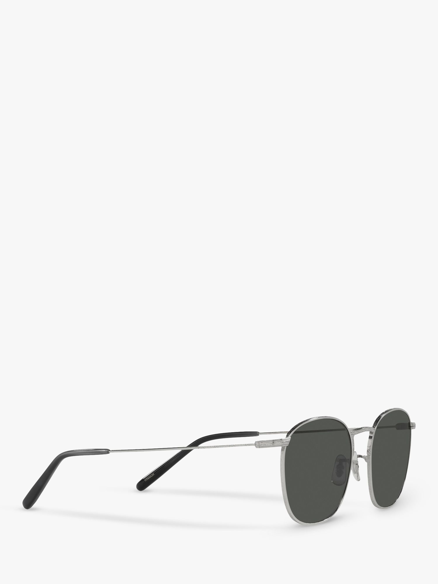 Oliver Peoples OV1285ST Men's Goldsen Sun Polarised Sunglasses, Silver/Grey  at John Lewis & Partners