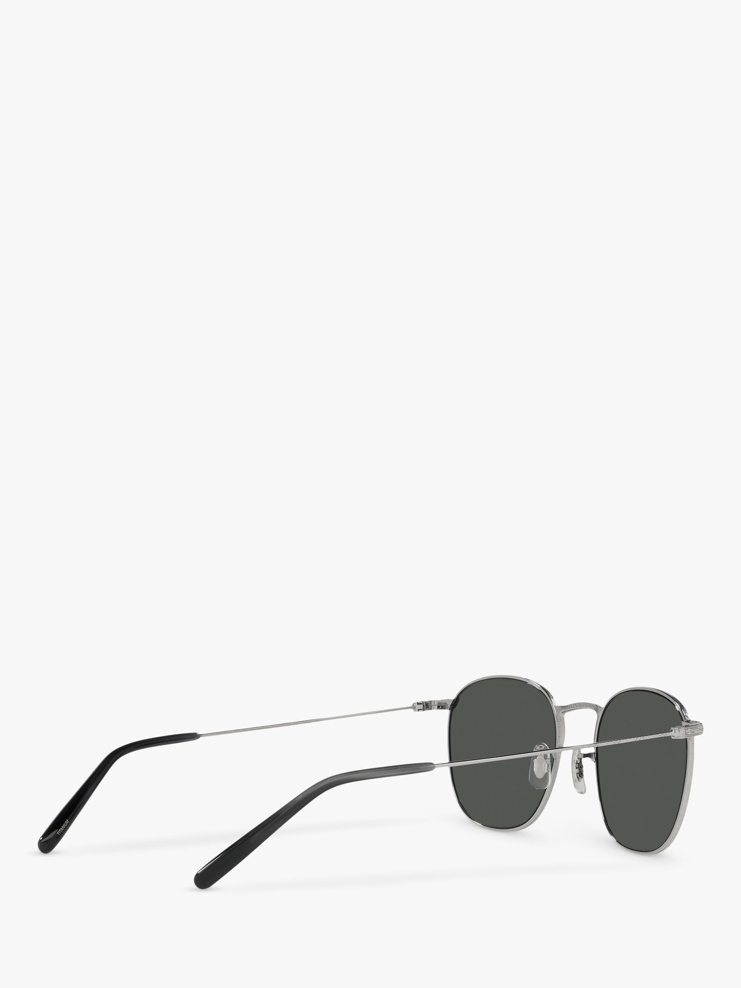 Oliver Peoples OV1285ST Men's Goldsen Sun Polarised Sunglasses, Silver/Grey  at John Lewis & Partners