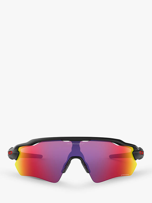 Oakley OO9208 Men's Radar EV Path Wrap Sunglasses, Matte Black/Red