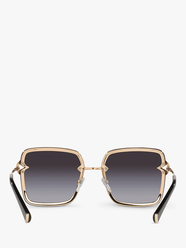 BVLGARI BV6167B Women's Square Sunglasses, Pink Gold/Blue Gradient