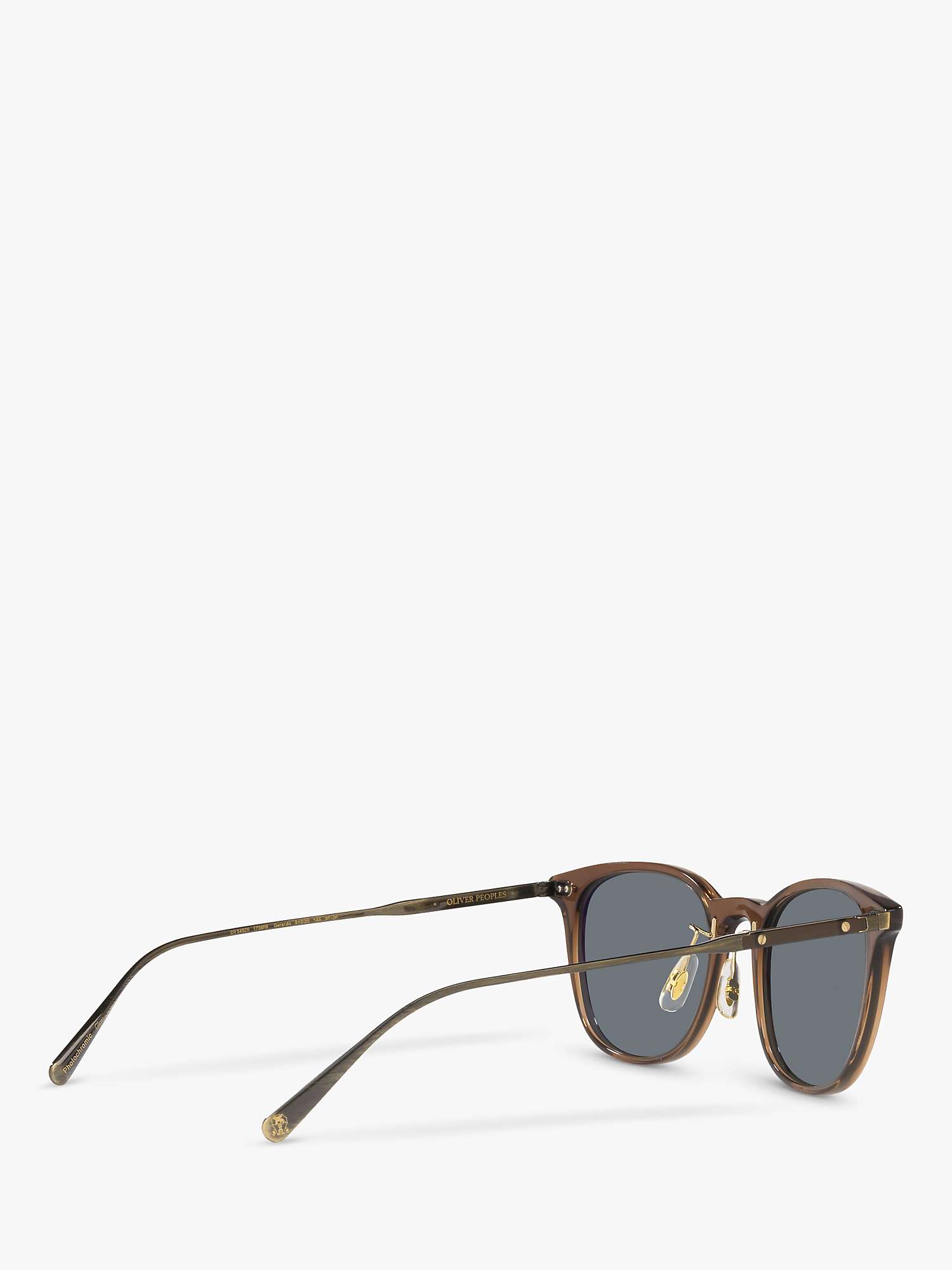 Buy Oliver Peoples OV5482S Men's Gerardo sunglasses, Translucent Brown Online at johnlewis.com
