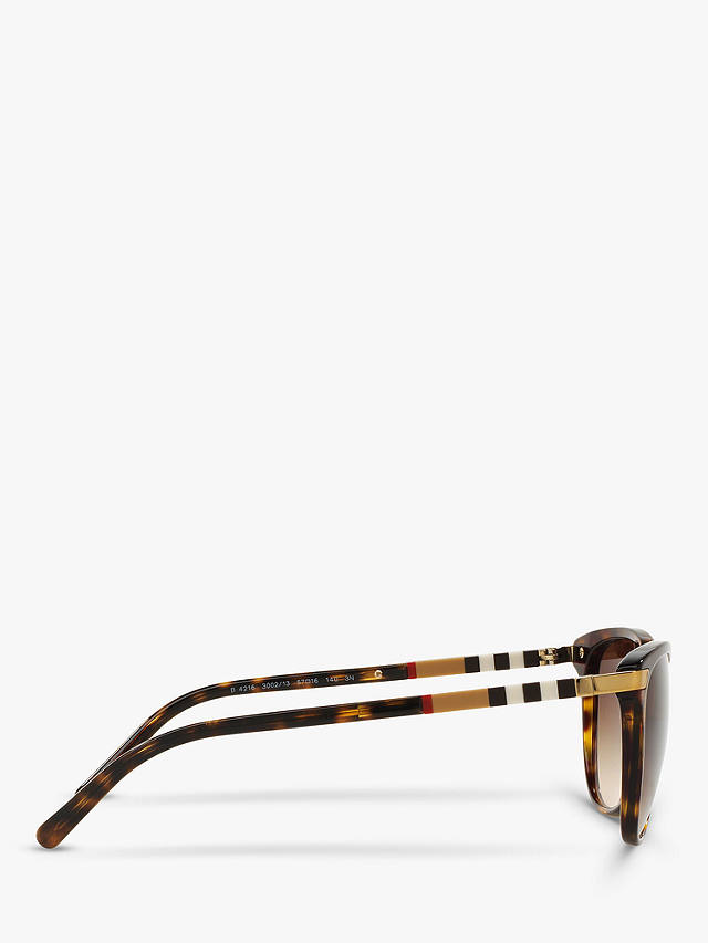 Burberry BE4216 Women's Cat's Eye Sunglasses, Dark Havana/Brown Gradient