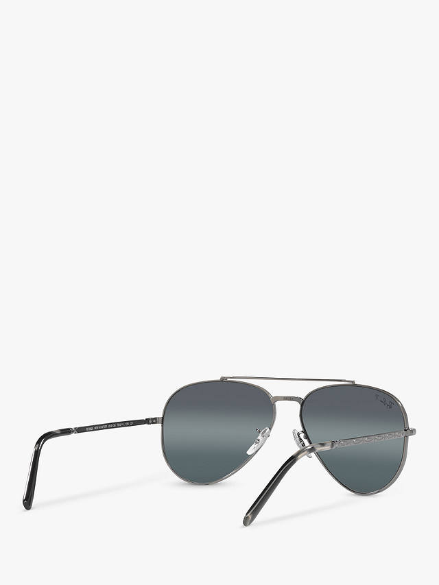 Ray-Ban RB3625 Unisex Polarised Aviator Sunglasses, Gunmetal/Mirror Grey