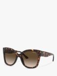 Vogue VO5338S Women's Square Sunglasses, Dark Havana/Brown Gradient