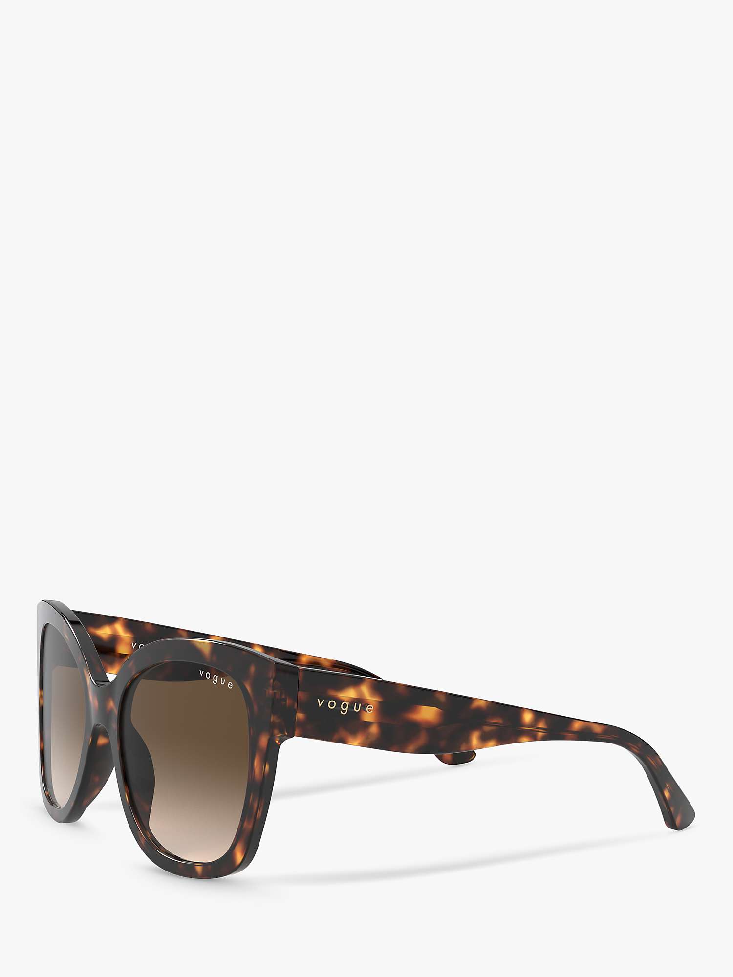 Buy Vogue VO5338S Women's Square Sunglasses, Dark Havana/Brown Gradient Online at johnlewis.com
