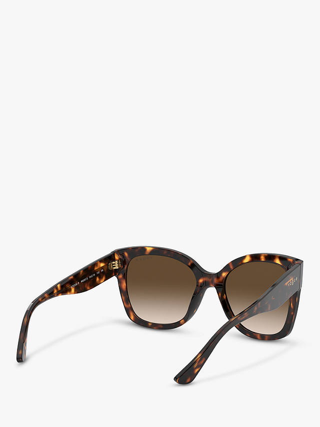 Vogue VO5338S Women's Square Sunglasses, Dark Havana/Brown Gradient