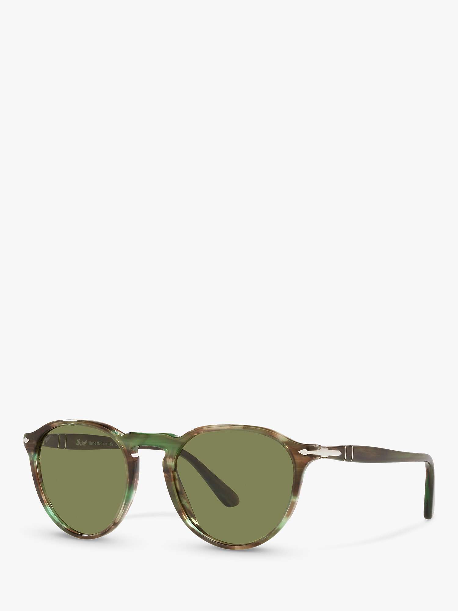 Buy Persol PO3286S Unisex Oval Sunglasses, Green Havana/Green Online at johnlewis.com
