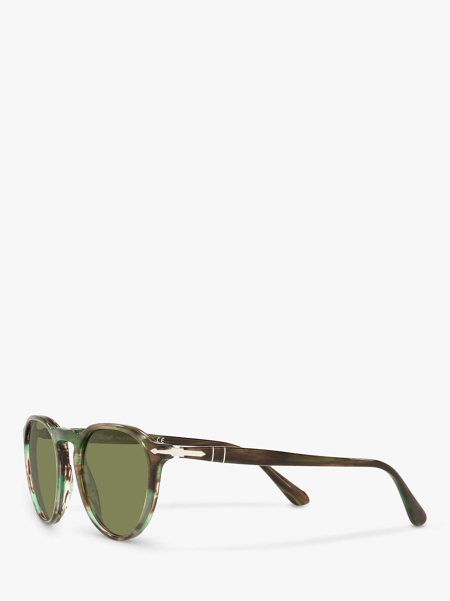Buy Persol PO3286S Unisex Oval Sunglasses, Green Havana/Green Online at johnlewis.com
