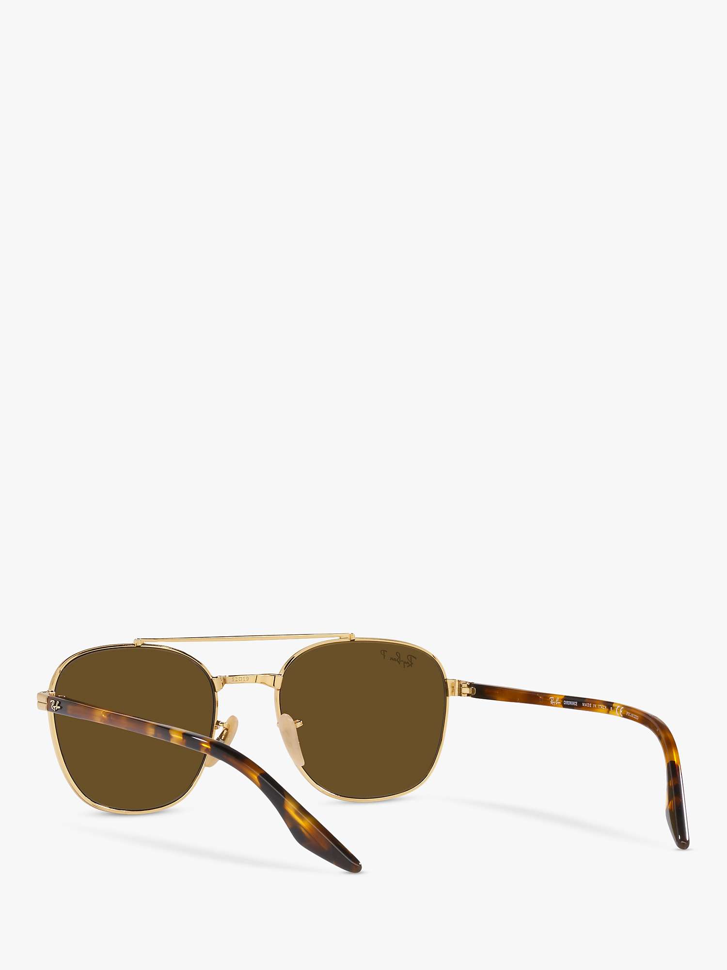 Buy Ray-Ban RB3688 Unisex Polarised Square Sunglasses, Arista/Brown Online at johnlewis.com