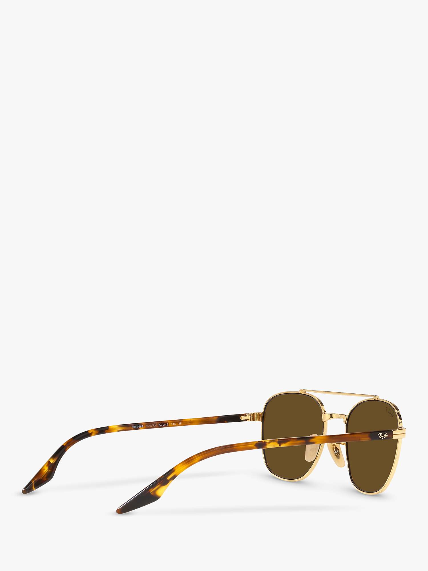 Buy Ray-Ban RB3688 Unisex Polarised Square Sunglasses, Arista/Brown Online at johnlewis.com