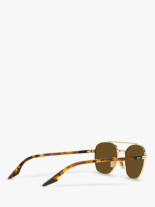 Ray-Ban RB3688 Unisex Polarised Square Sunglasses, Arista/Brown