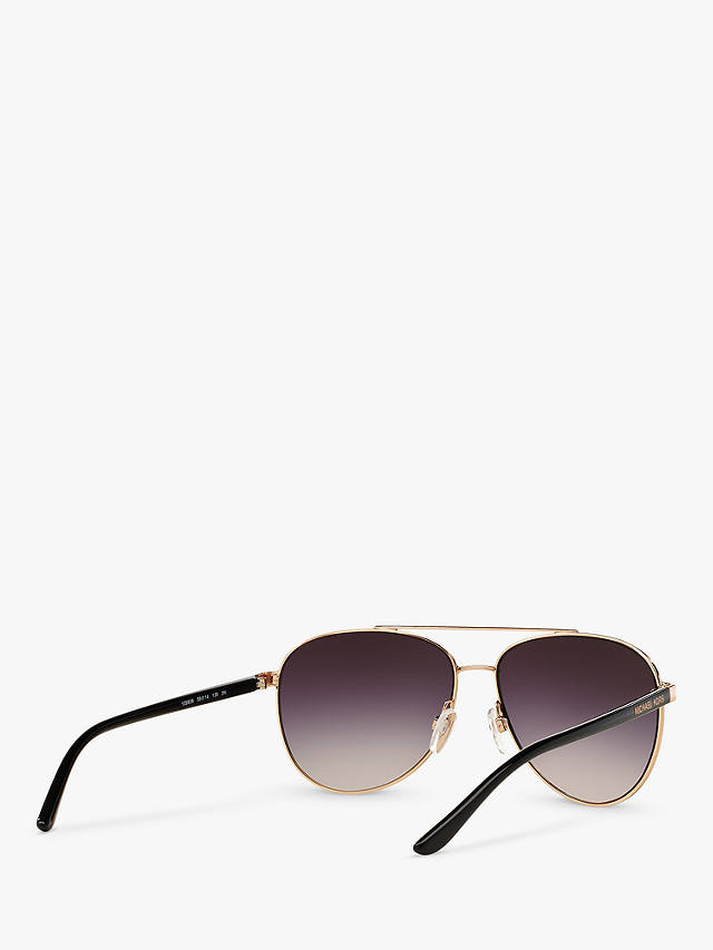 Michael Kors MK5007 Hvar I Aviator Sunglasses, Rose Gold/Grey Gradient