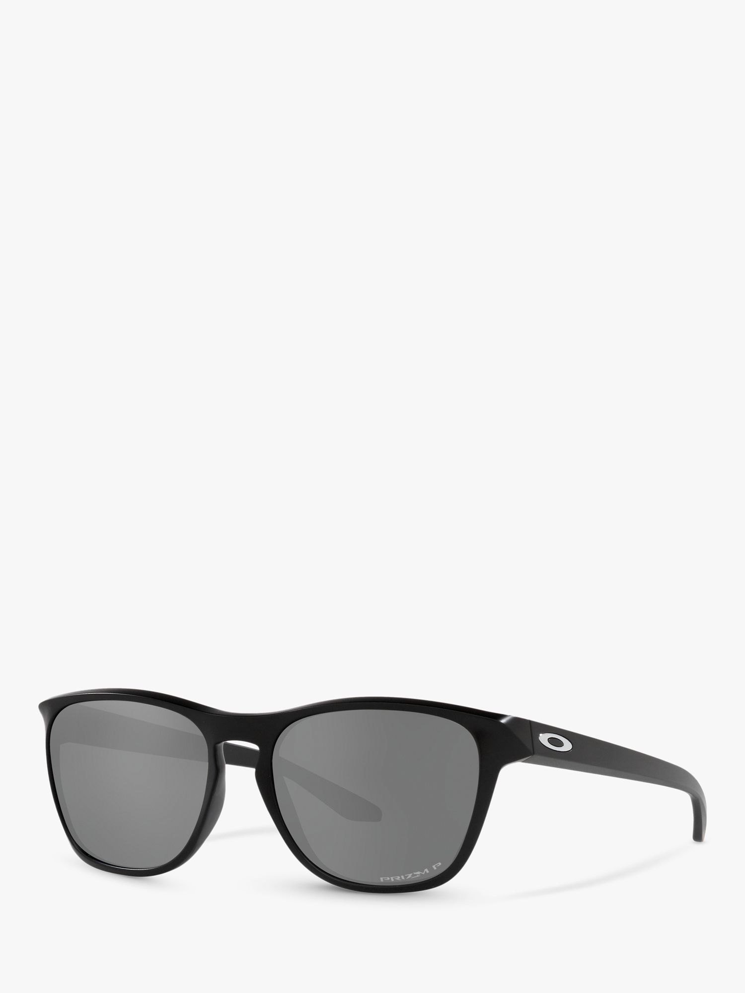 Oakley OO9479 Men's Manorburn Prizm Polarised Square Sunglasses, Matte Black/Grey  at John Lewis & Partners