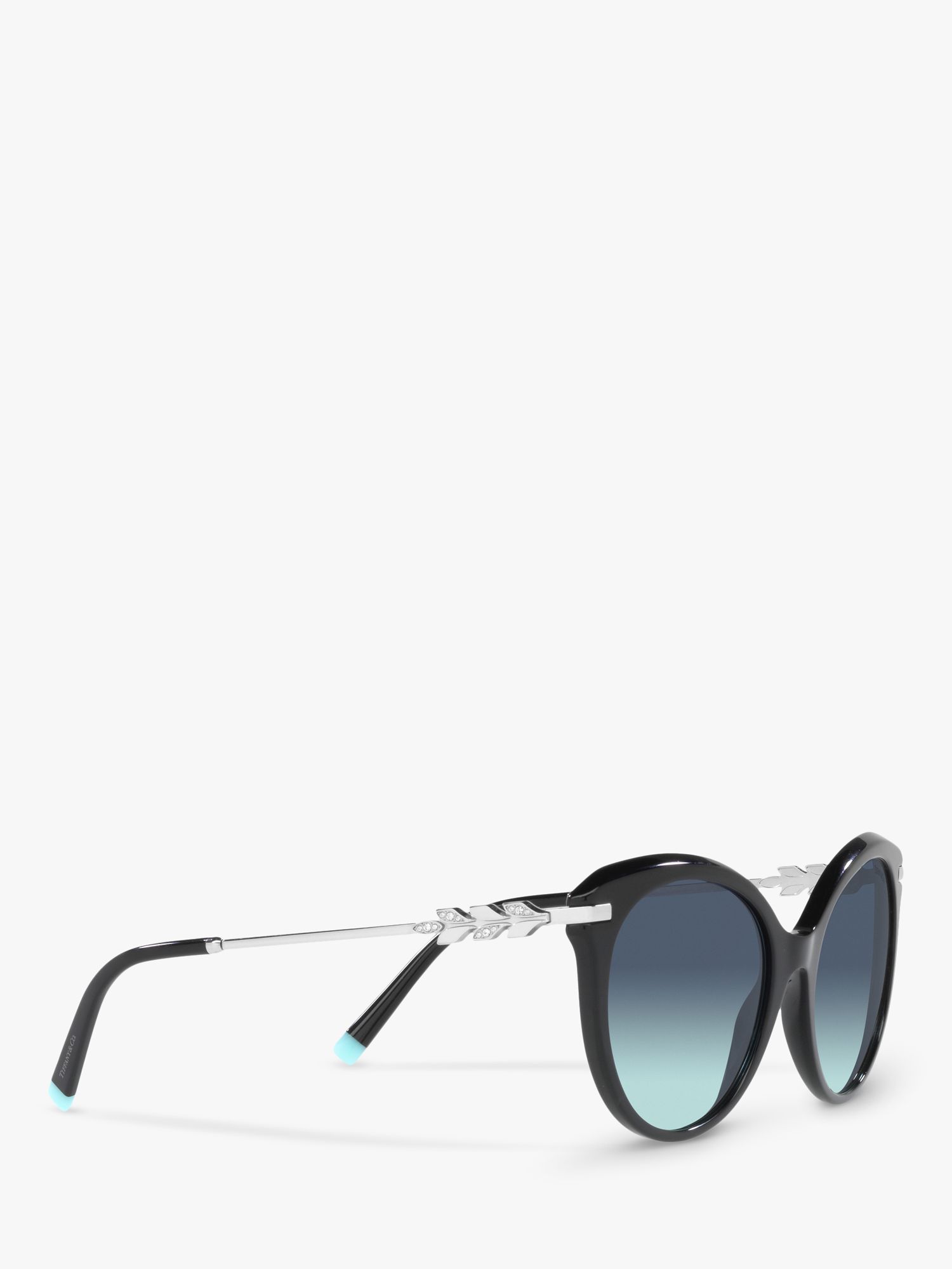 Tiffany & Co TF4189B Women's Cat's Eye Sunglasses, Black/Blue Gradient