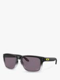 Oakley OO9102 Men's Tour de France Rectangular Sunglasses, Matte Black Fade/Grey