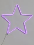 John Lewis Neon Star Light, Pink