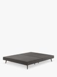 John Lewis Padded Slim Upholstered Divan Base, Double, Soft Touch Chenille Charcoal