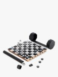 Umbra Rolz Portable Chess & Draughts Set, Black/White