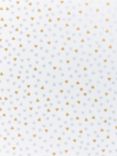 John Lewis Unwrapped Ditsy Heart Print Wrapping Paper, Gold/Silver, 3m