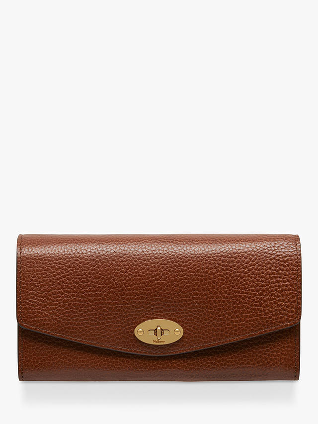Mulberry Darley Small Classic Grain Leather Wallet, Oak