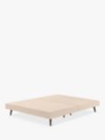 John Lewis Padded Slim Upholstered Divan Base, Double, Cotton Effect Beige