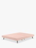 John Lewis Padded Slim Upholstered Divan Base, Small Double, Cotton Effect Pink