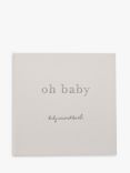 John Lewis Oh Baby Record Baby Book, Off White