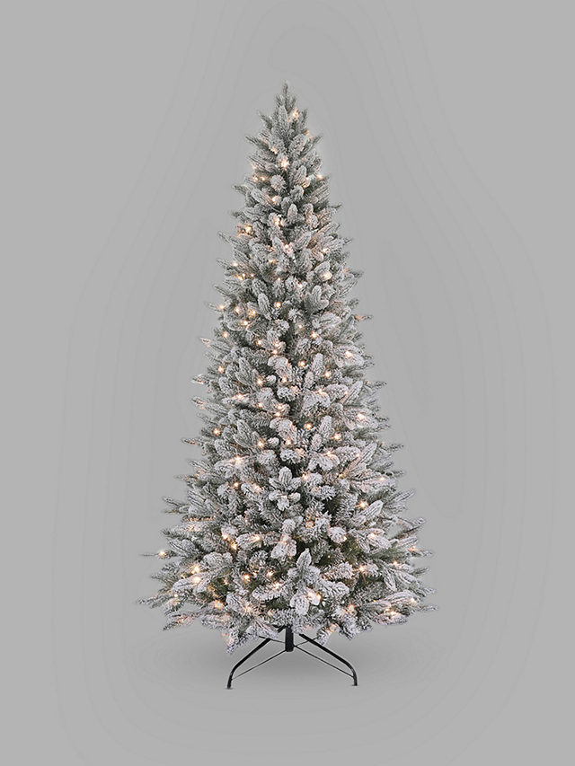 John Lewis Pre-Lit Snowy Spruce Christmas Tree, 7ft