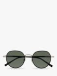 Ted Baker Unisex Crab Retro Sunglasses, Shiny Black