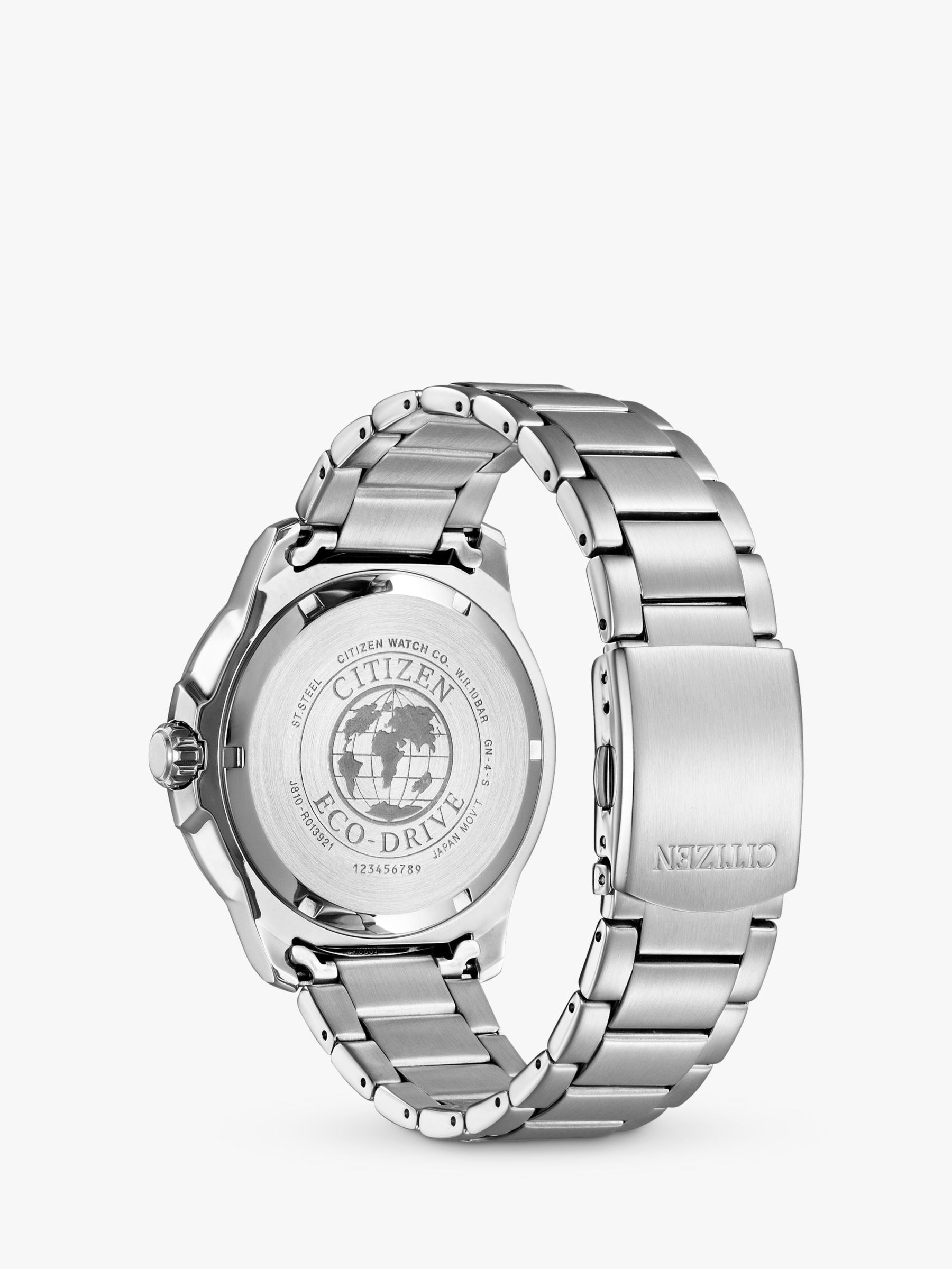 Buy Citizen AW1527-86E Men's Sport Eco-Drive Date Bracelet Strap Watch, Silver/Black Online at johnlewis.com