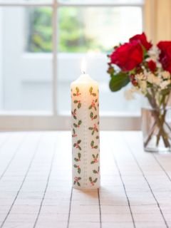 Talking Tables Holly Advent Pillar Candle