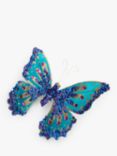 John Lewis Nightlife Glitter Butterfly Clip On Tree Decoration