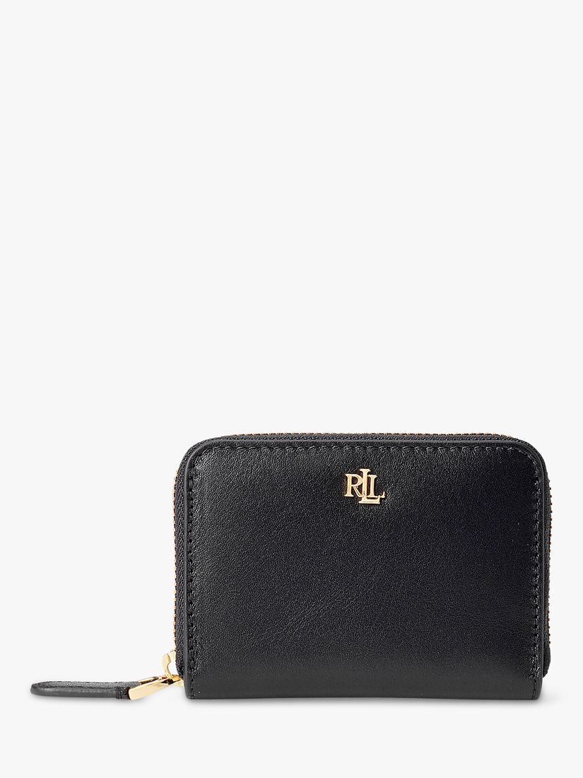 Lauren Ralph Lauren Small Leather Zip Around Wallet, Black