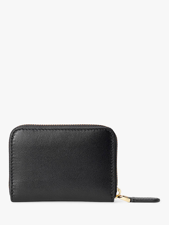 Lauren Ralph Lauren Small Leather Zip Around Wallet, Black