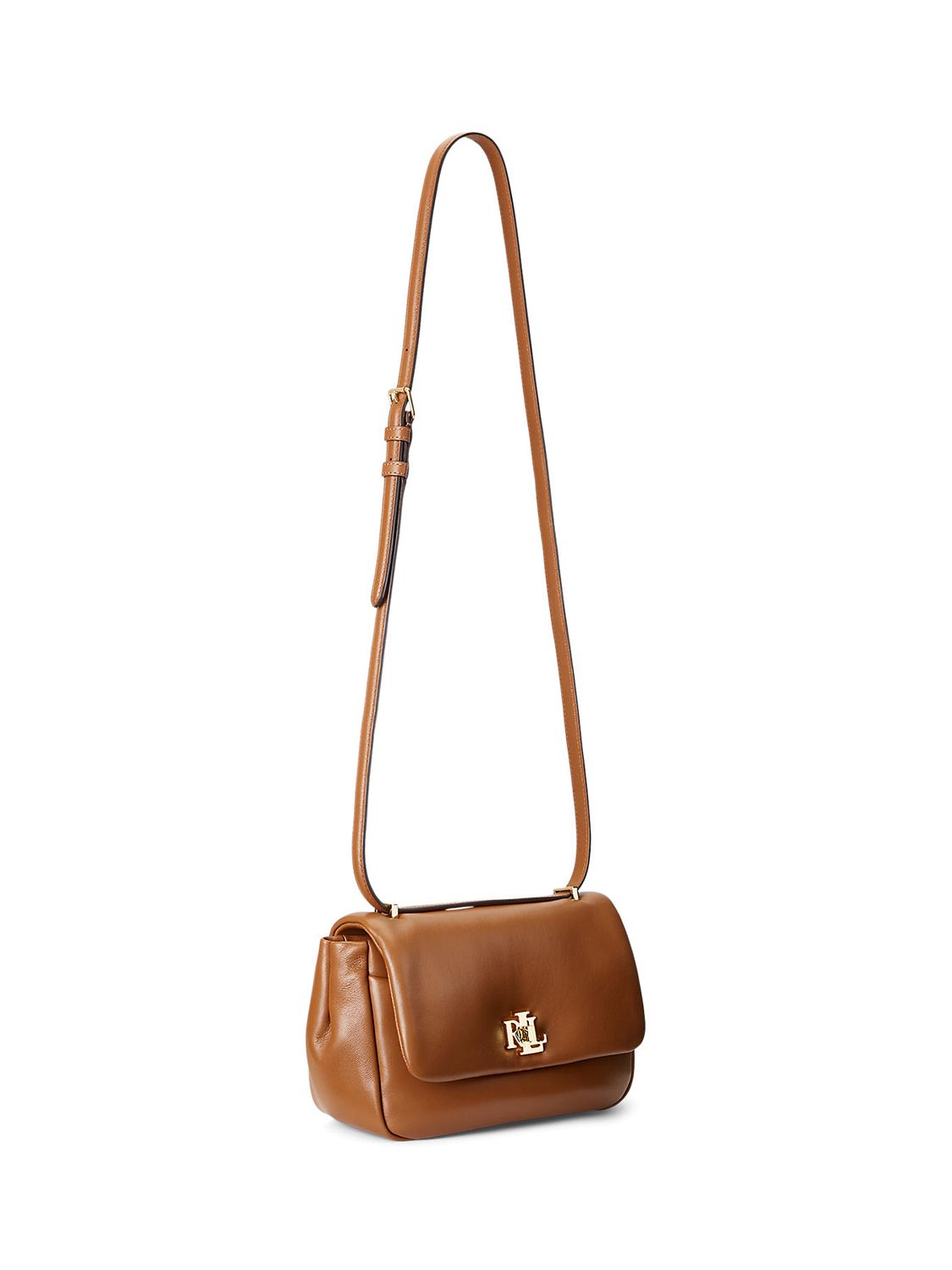 Lauren Ralph Lauren Puffed Sophee 22 Leather Shoulder Bag, Lauren Tan ...