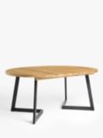 John Lewis Calia 4-6 Seater Round Extending Dining Table, Oak