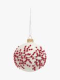 John Lewis Jolly General Store Flocked Branches Bauble