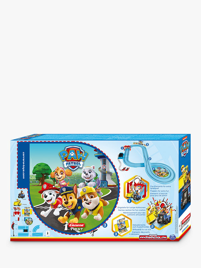 Carrera First: Paw Patrol Chase Rubble on the Double Slot Car Racetrack