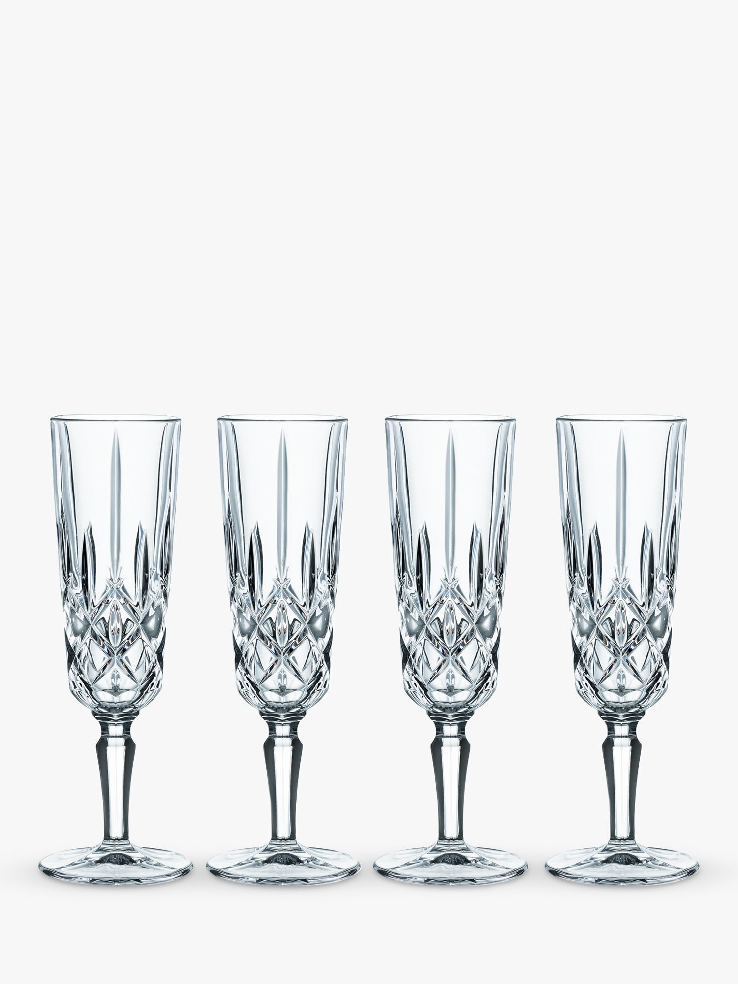 Nachtmann Noblesse Crystal Glass Champagne Flutes Set Of 4 155ml Clear