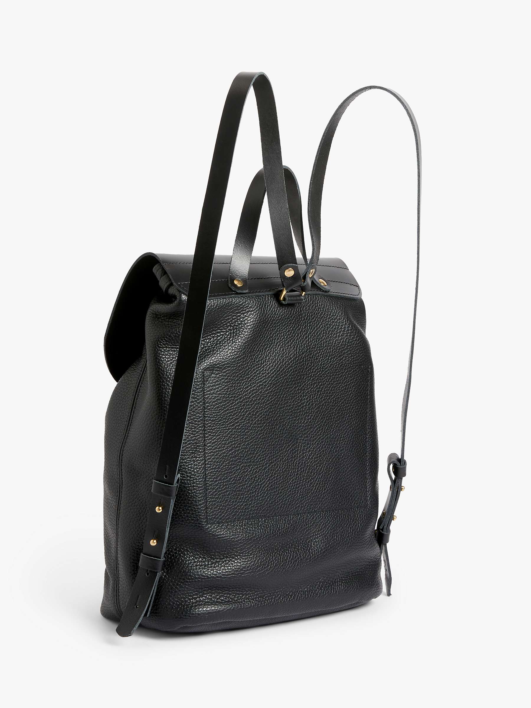 Buy Honey & Toast Nancy Leather Backpack, Black Online at johnlewis.com