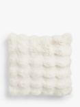 John Lewis Wave Faux Fur Cushion, Natural