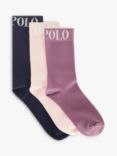 Polo Ralph Lauren Solid Crew Socks, Pack of 3
