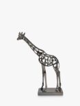 Libra Interiors Hollow Giraffe Sculpture, H53cm, Nickel