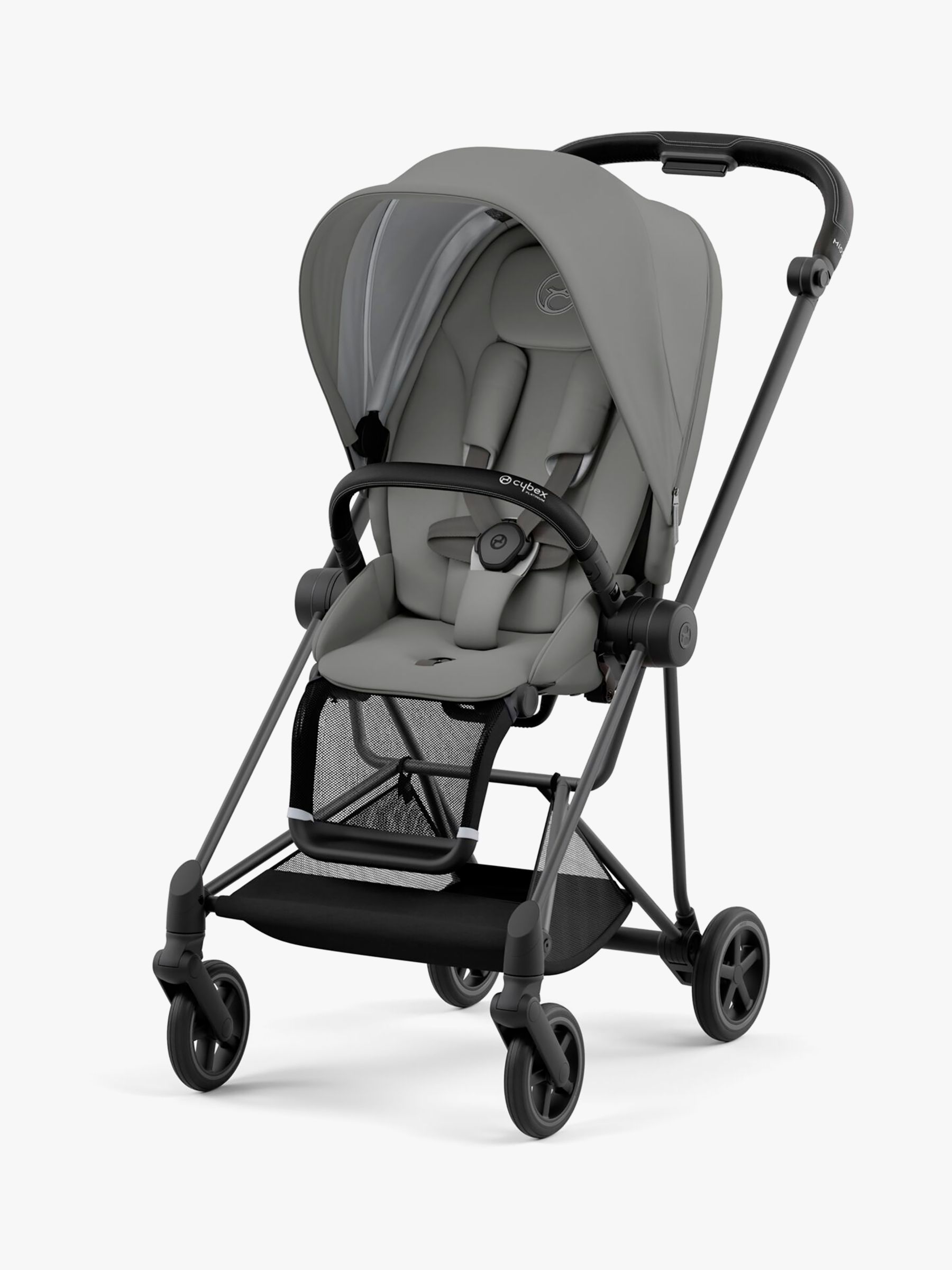Cybex Mios Pushchair Chassis & Seat Pack Bundle, Matte Black/Soho Grey