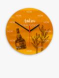 Treat Republic Personalised Rum O'Clock Glass Wall Clock, 20cm, Yellow