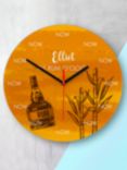 Treat Republic Personalised Rum O'Clock Glass Wall Clock, 20cm, Yellow