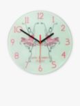 Treat Republic Kids' Personalised Ballet Glass Wall Clock, 20cm, Mint